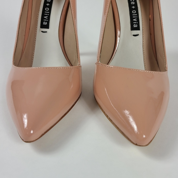 ALICE & OLIVIA Blush Pink Nude Dina Heels - 38.5 - Picture 4 of 8